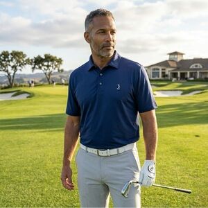 Fairway & Greene Men’s Navy Blue Performance Polo - XXL